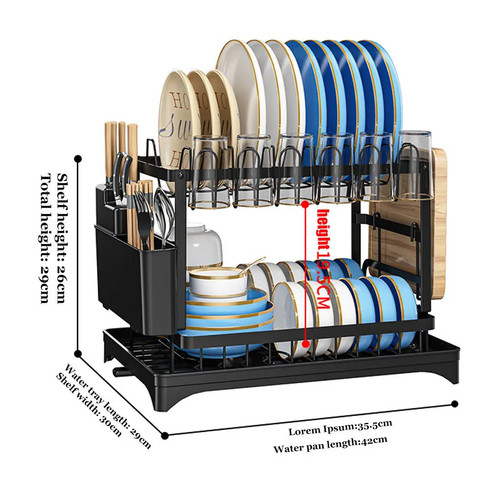 Tier dish drainer - dish,