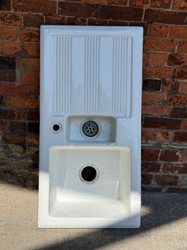 Vintage white vitreous enamel - vintage,