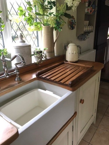 Wooden pine worktop - pine, draining